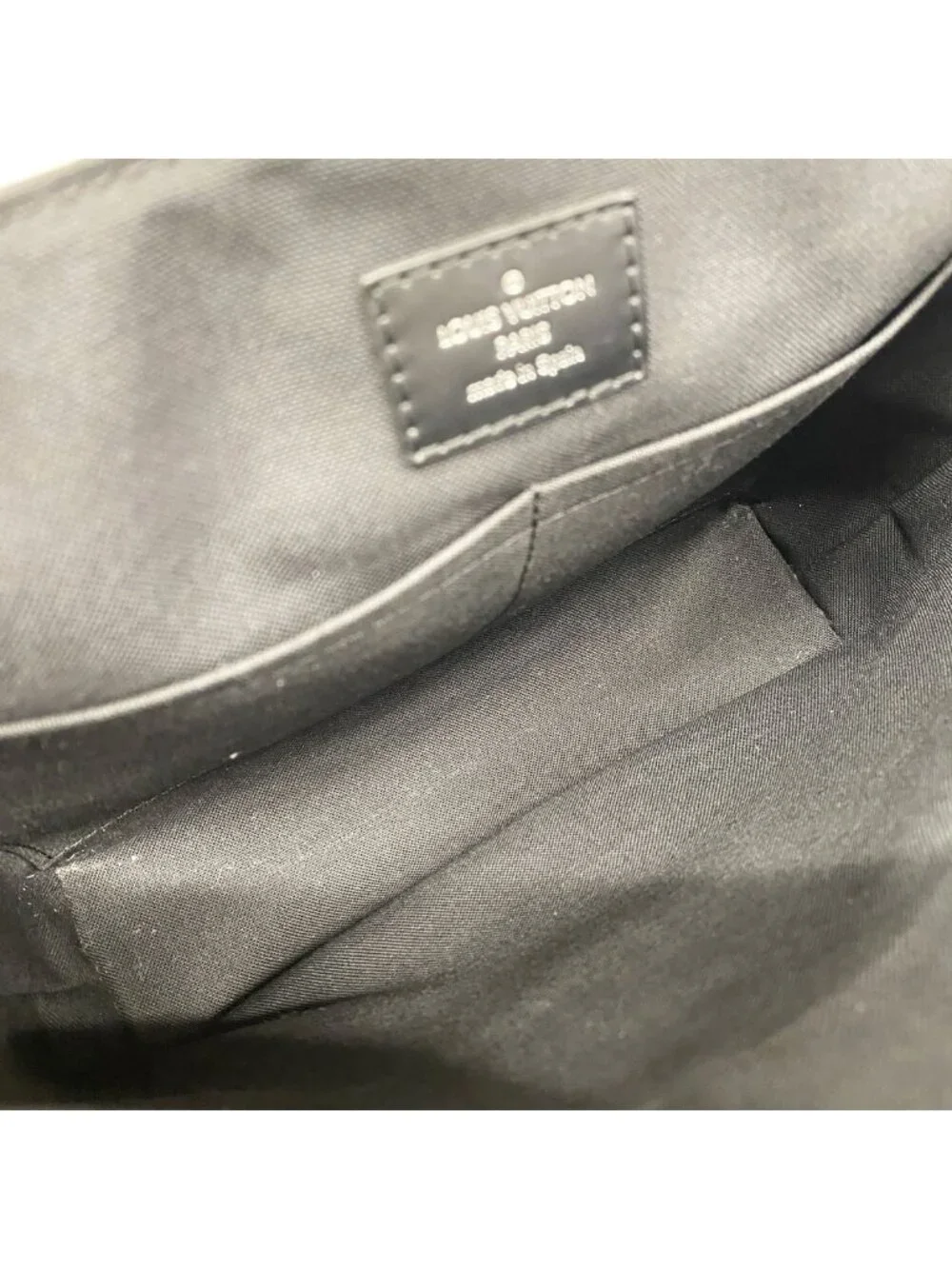 Louis Vuitton Shoulder Bag Damier Graphite District PM Black Blue